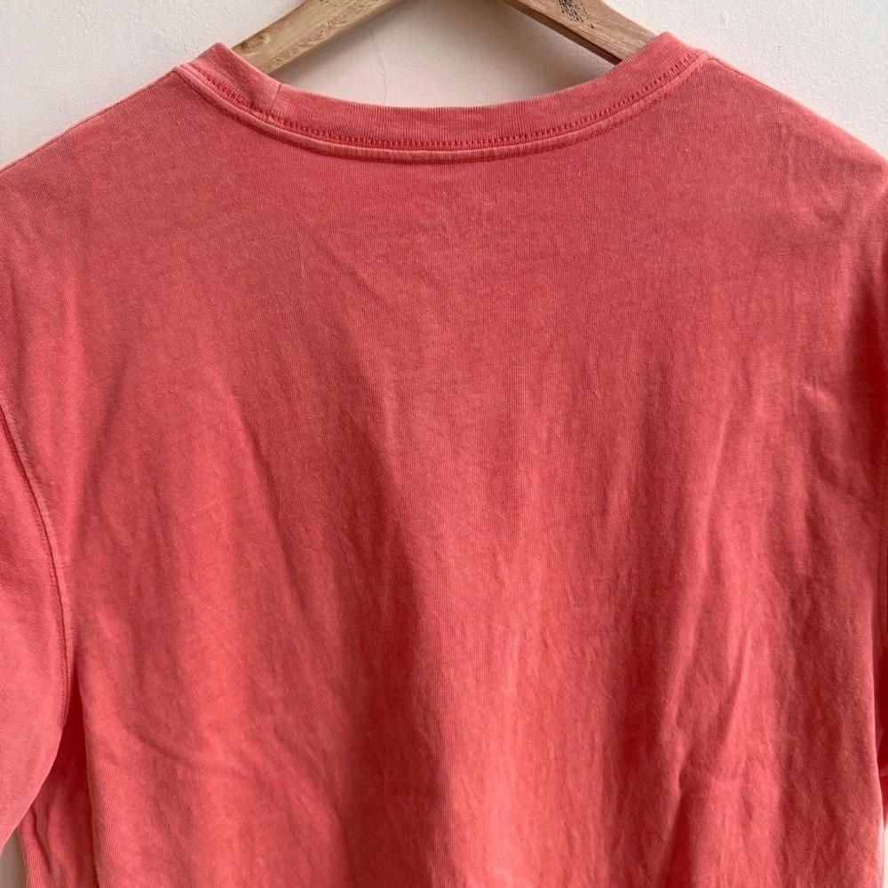 J Crew Orange Vintage Short Sleeve Crew Neck Mens Size L  Cotton T Shirt